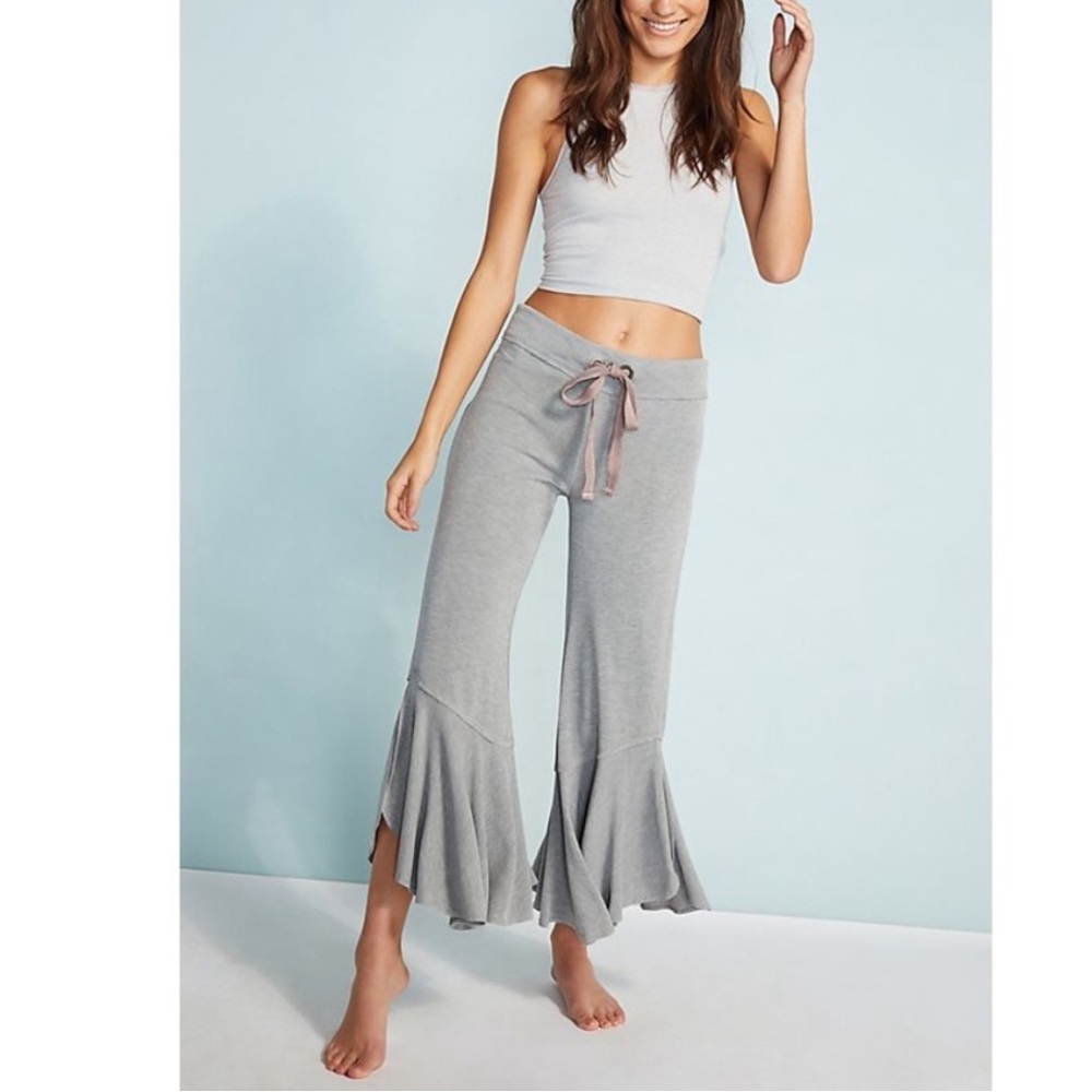 Free People Movement Sweet Flow Ruffle Pant Gray - Picture 11 of 11